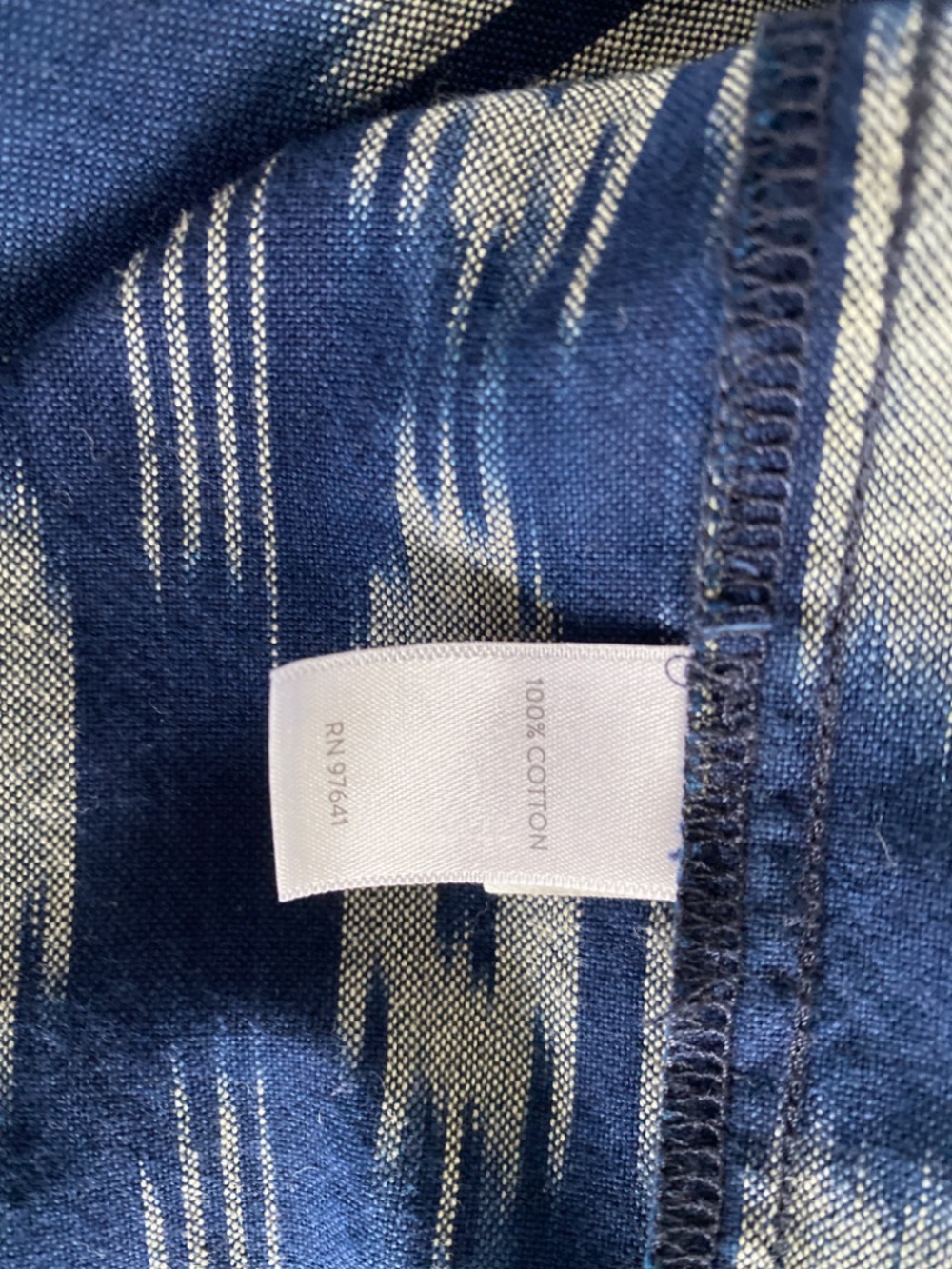 J. Jill Navy and White Patterned Boatneck Blouse - Picture 10 of 12